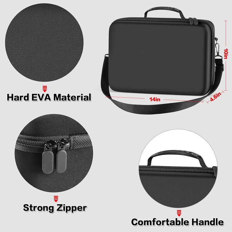 Comecase Hard Carrying Case for Meta Quest 3s/ Quest 3/ for Oculus Quest 2 Official Original/Elite Strap VR Headset and Controller Accessories, Portable Travel Storage Bag for Home, Outdoor - Black - Image 4